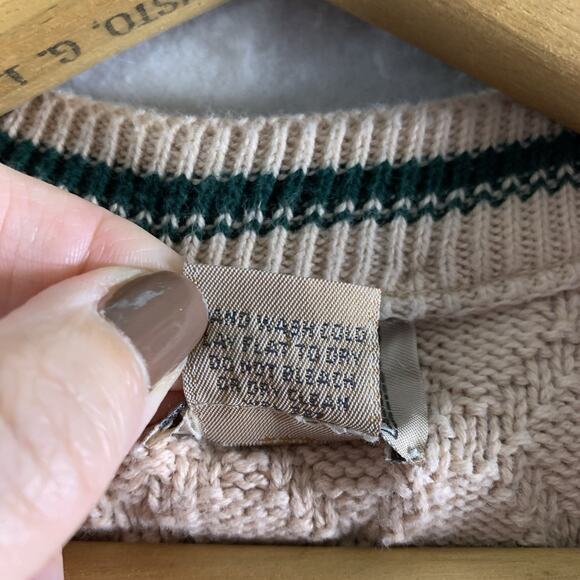 Vintage Womens Button Sweater Vest Blush Textured Colligate Nerd Preppy Indie - Picture 4 of 9